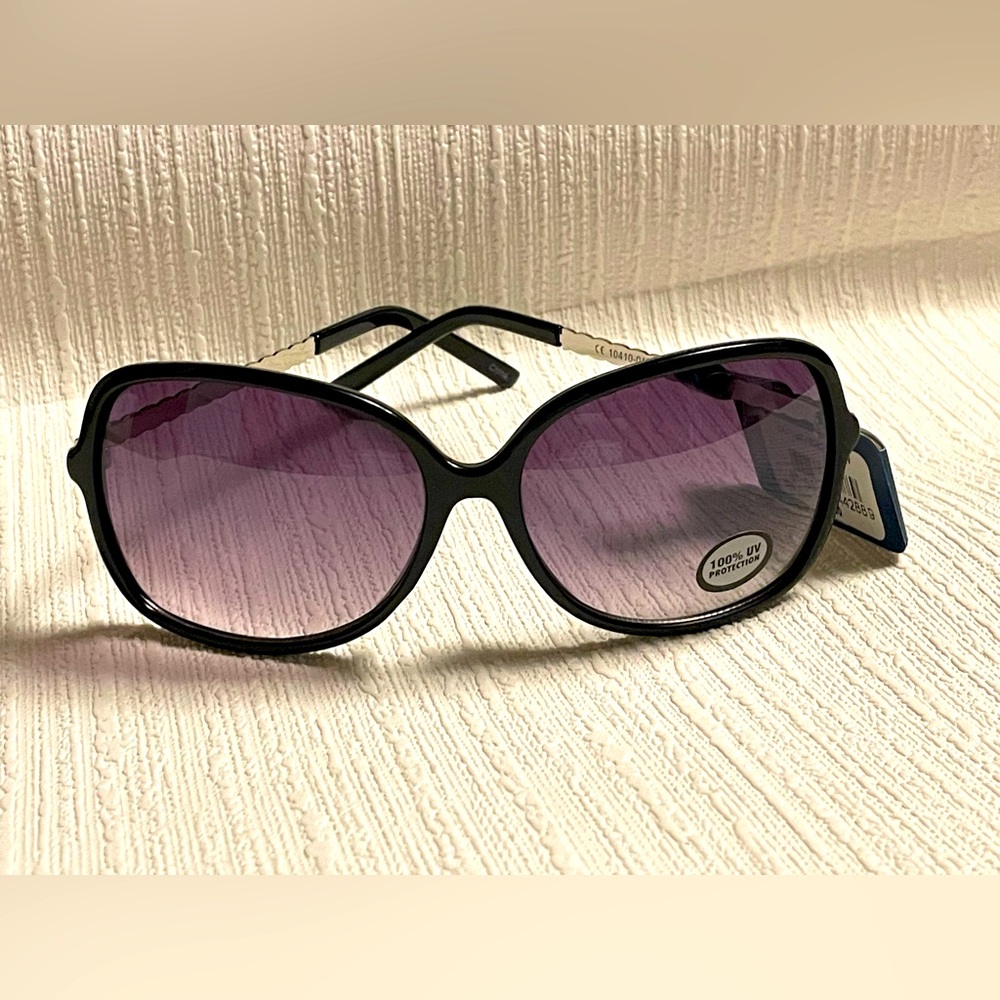 Falls Creek Oversized Purple Lens Sunglasses with Silver Hardware